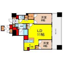 ブランズタワー谷町4丁目の物件間取画像